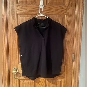 Figs Scrub Top Black M